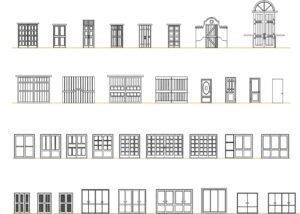 Door CAD Blocks Elevation – 34 DWG of Single & Double Doors